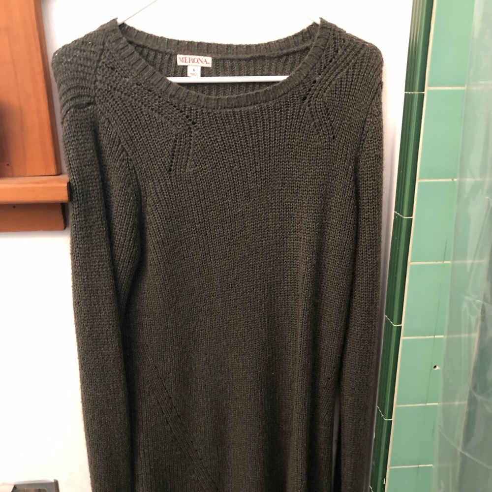 Long Green Sweater / Dress